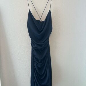 Navy blue PrettyLittleThing dress